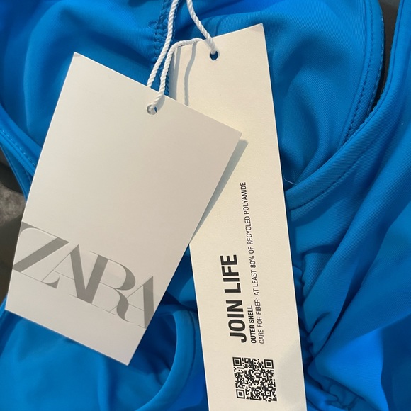 Zara Front & Back Ruched Cropped Top NWT Size Small - Picture 7 of 7